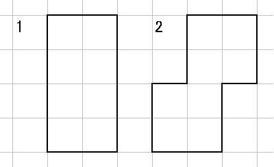 正方形２枚からの立体